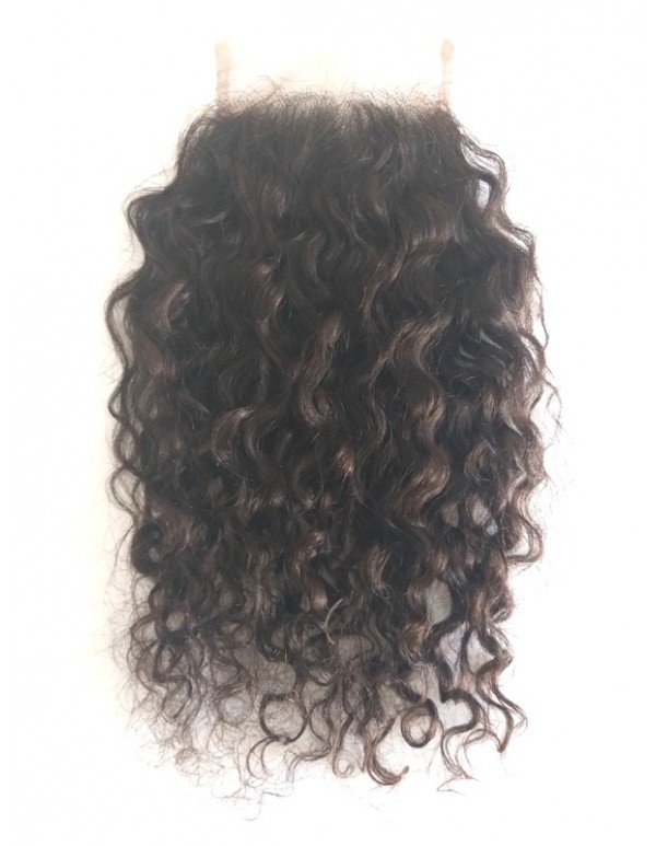 Natural curly Lace closure 4*4