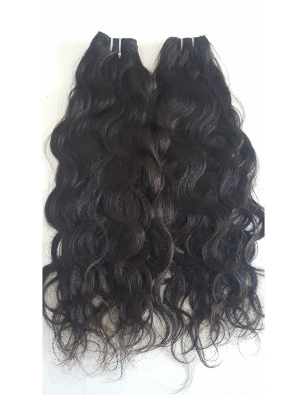 Raw Wavy Human Hair Wefted  Remy Hair Extensions