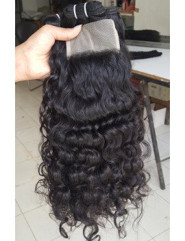 100% High Quality Raw Indian Natural Curly Hair Extension, Washable and Easy to maintain